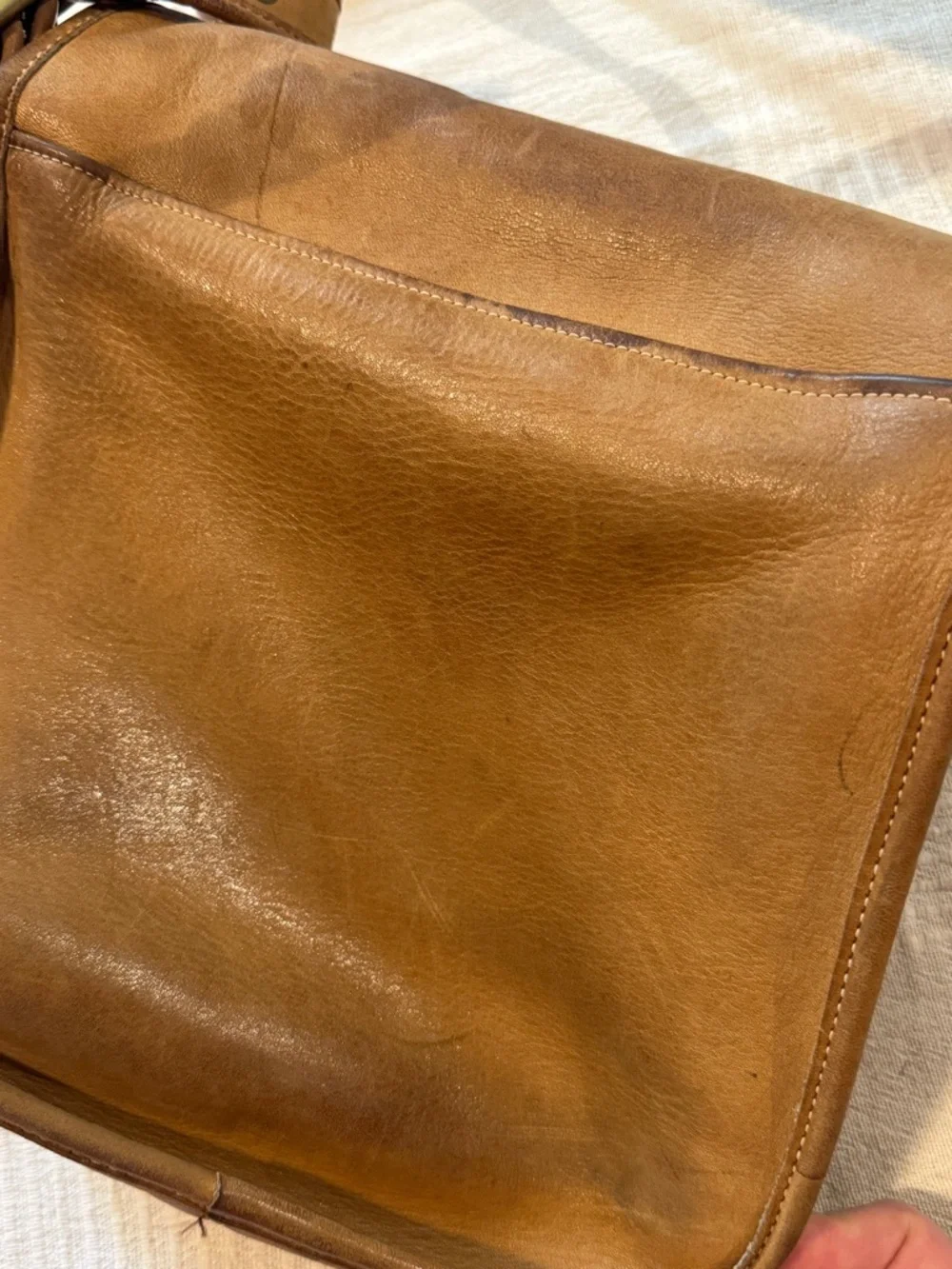 Vintage Coach Pre Creed NYC Tan Brown Leather Courier Messenger Bag 1970s - Picture 11 of 14